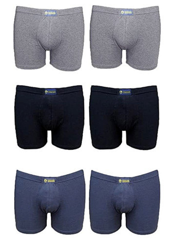 6 Mens Boxers Stretchy Cotton Belastic Interior Stretch Navigate