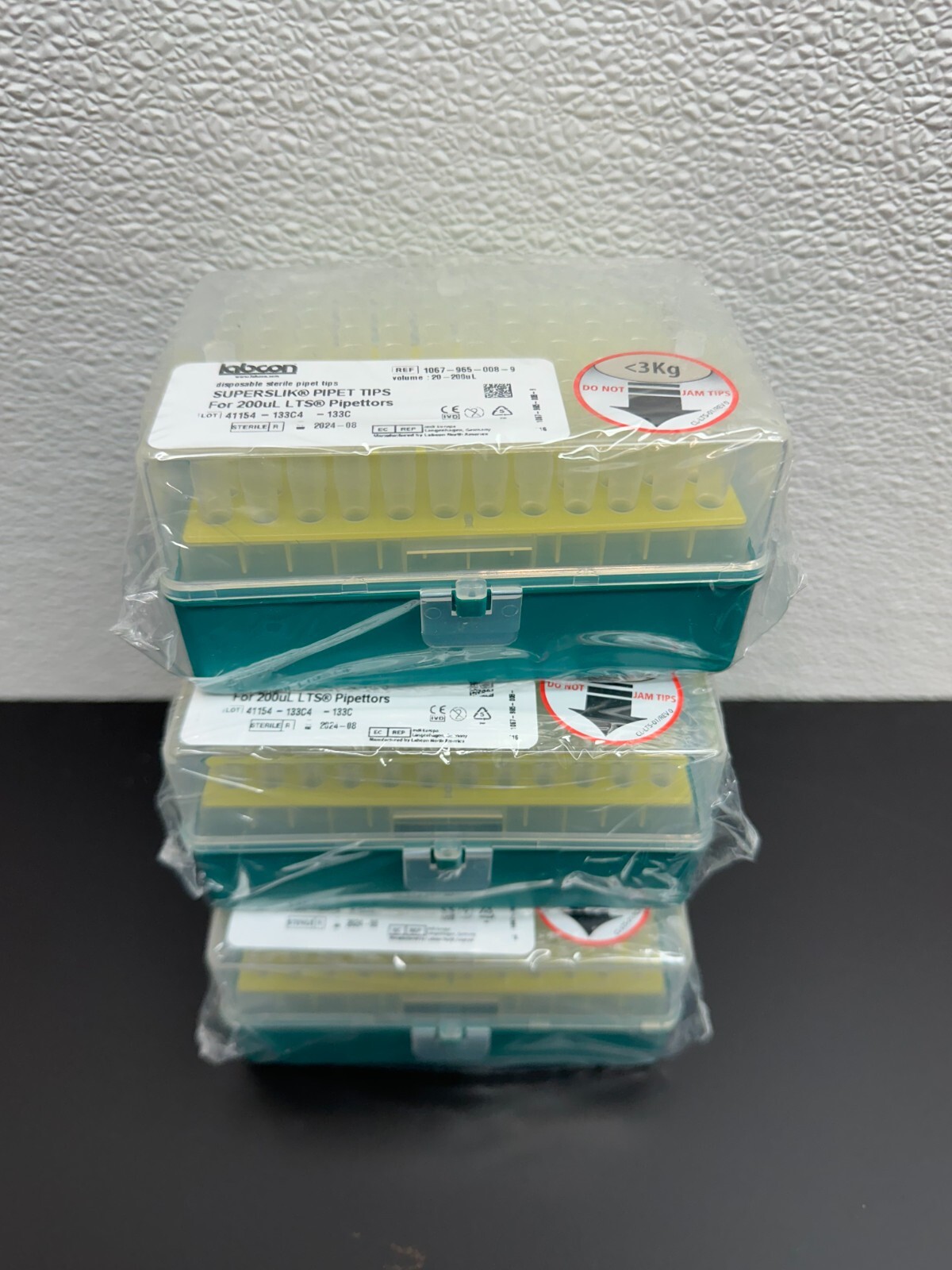 Labcon REF 1067-965-0088-9 Superslik Pipet Tips for 200uL LTS Pipettors Lot 3PK