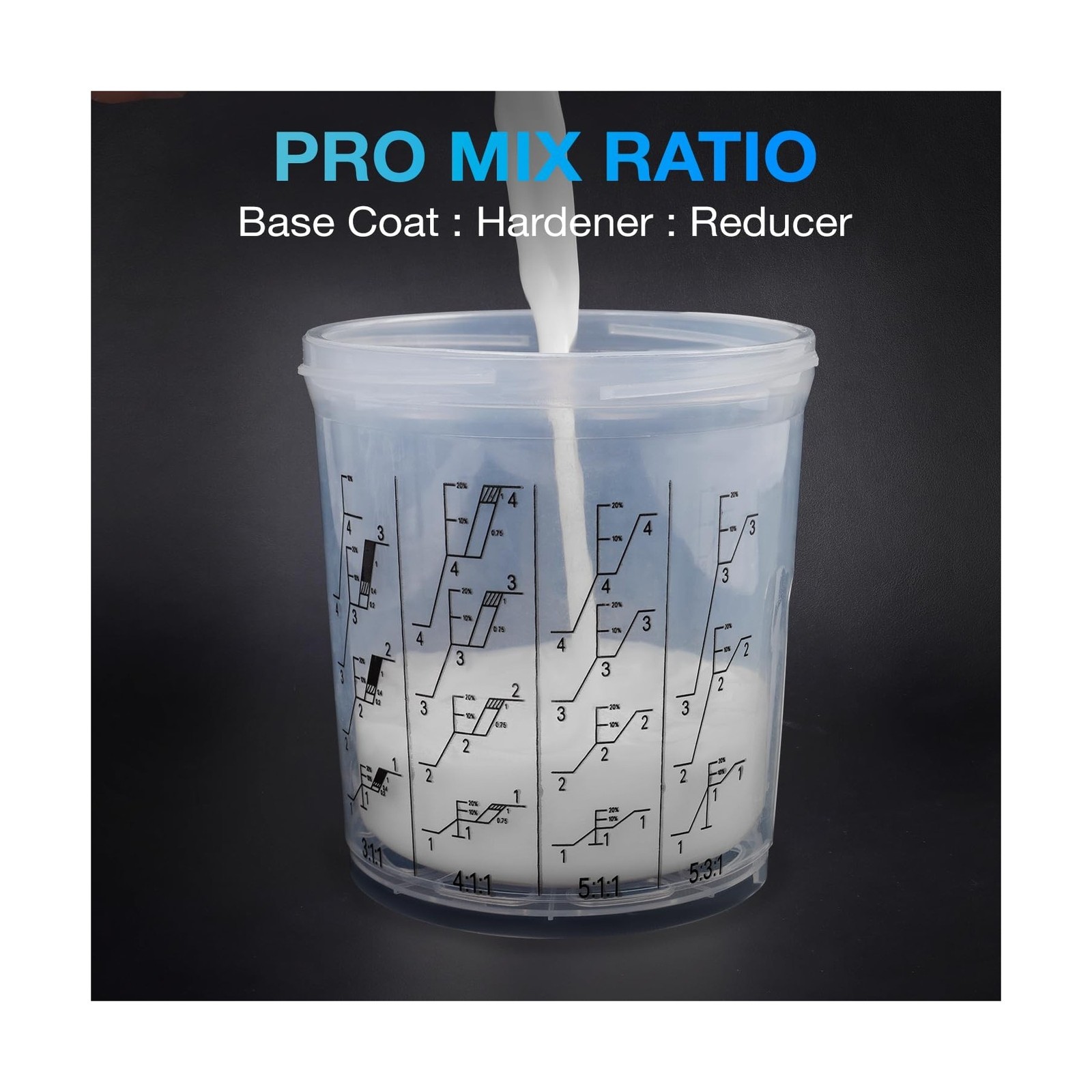 Disposable Paint Cup System 20 Ounce (600ml) Kit - 50 Pack Paint Cups with Li...
