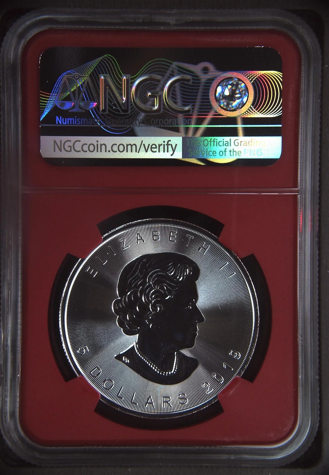 2019 CANADA Silver Dollar NGC MS-69 Maple Leaf - Incuse First Releases