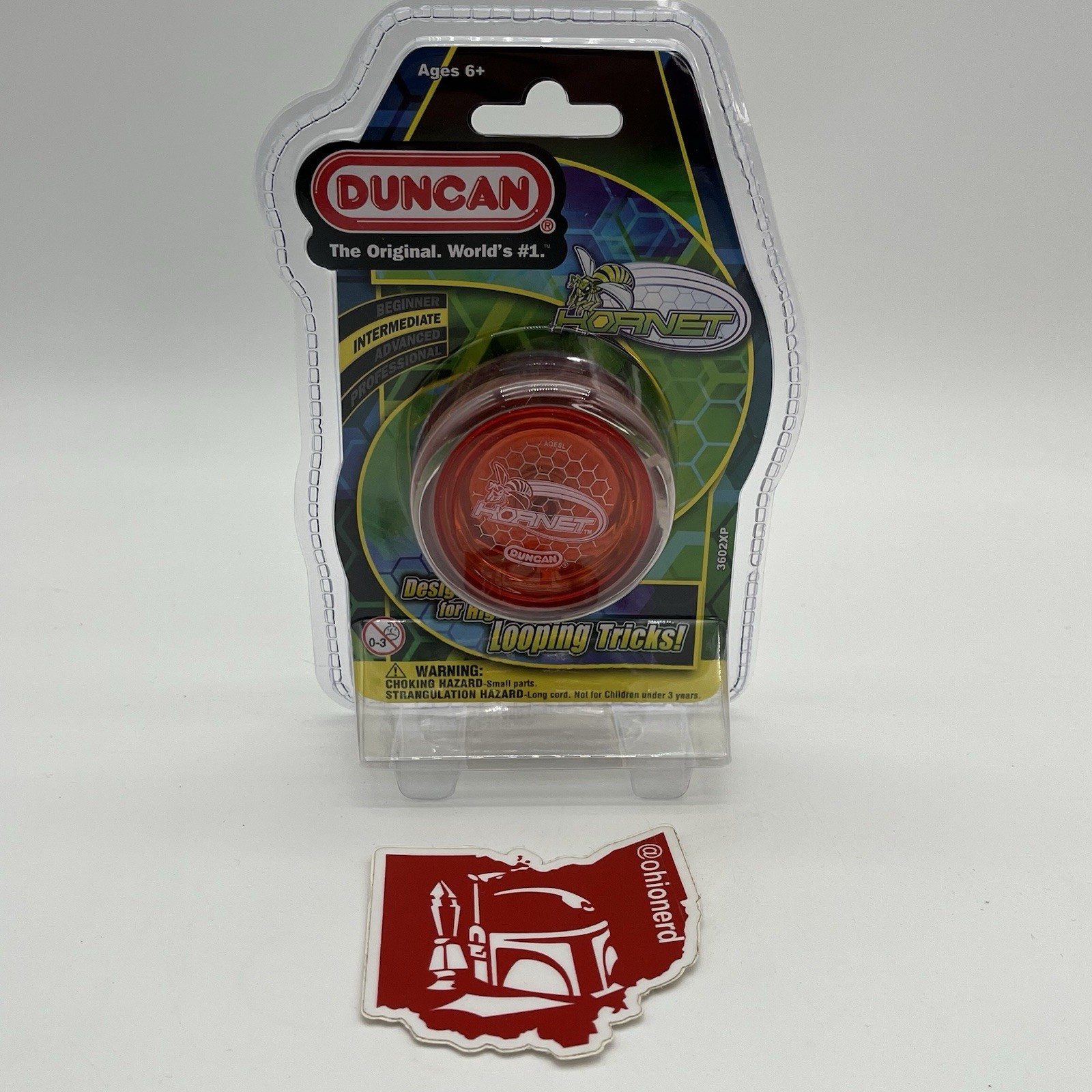 Duncan Toys Hornet Looping Yo-Yo Clear with Red Cap YoYo New