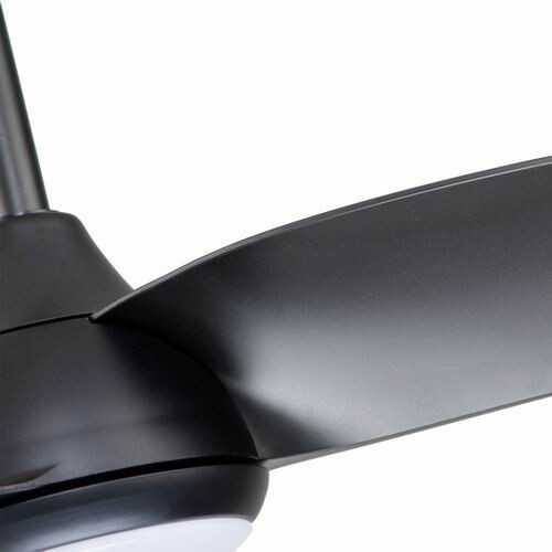 28" Black Ceiling Fan with Light & Remote, 3-Blade, LED, Indoor Downrod Mount