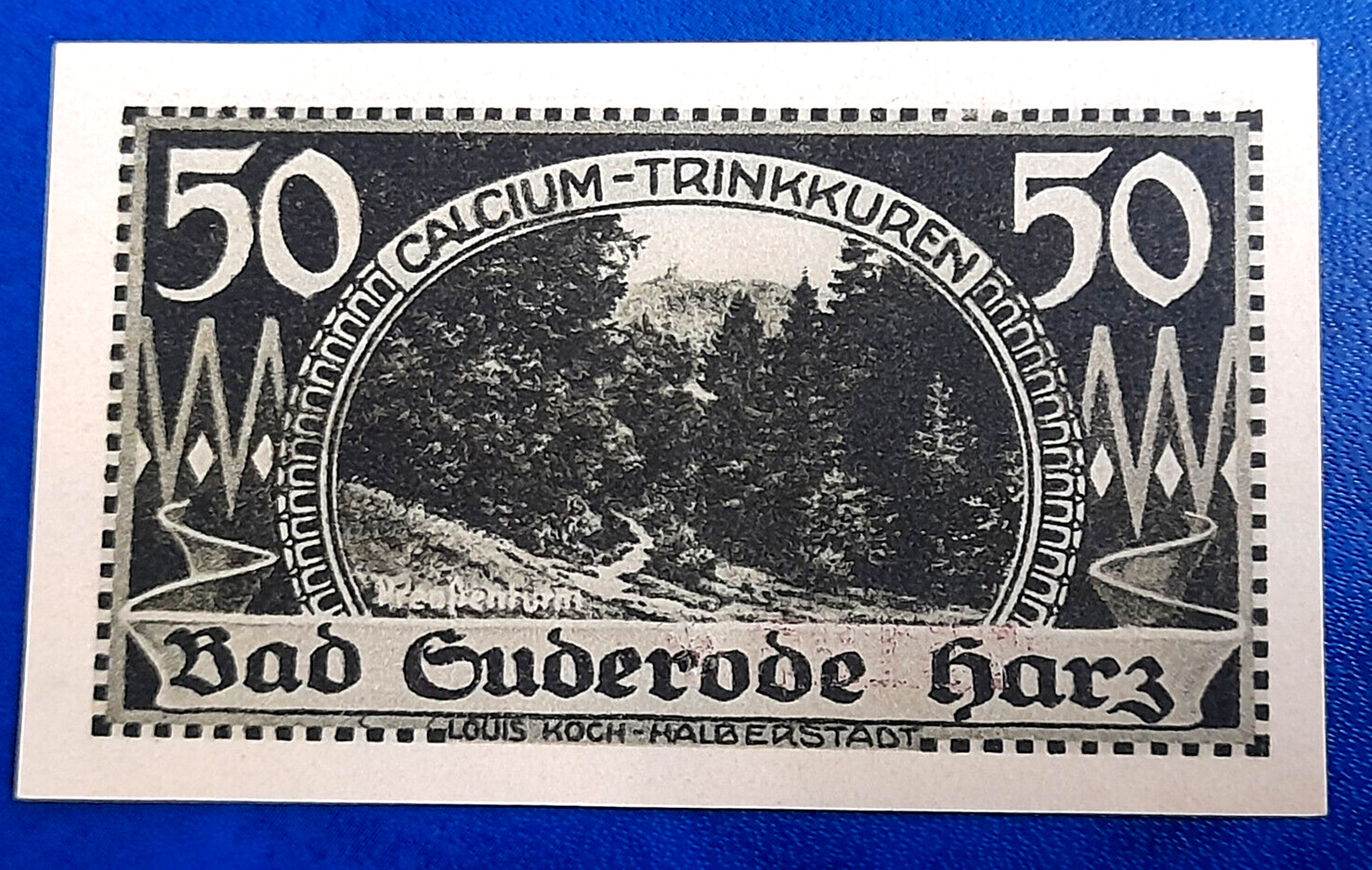 BAD SUDERODE HARZ NOTGELD 50 PFENNIG 1921 EMERGENCY MONEY GERMANY (28105)