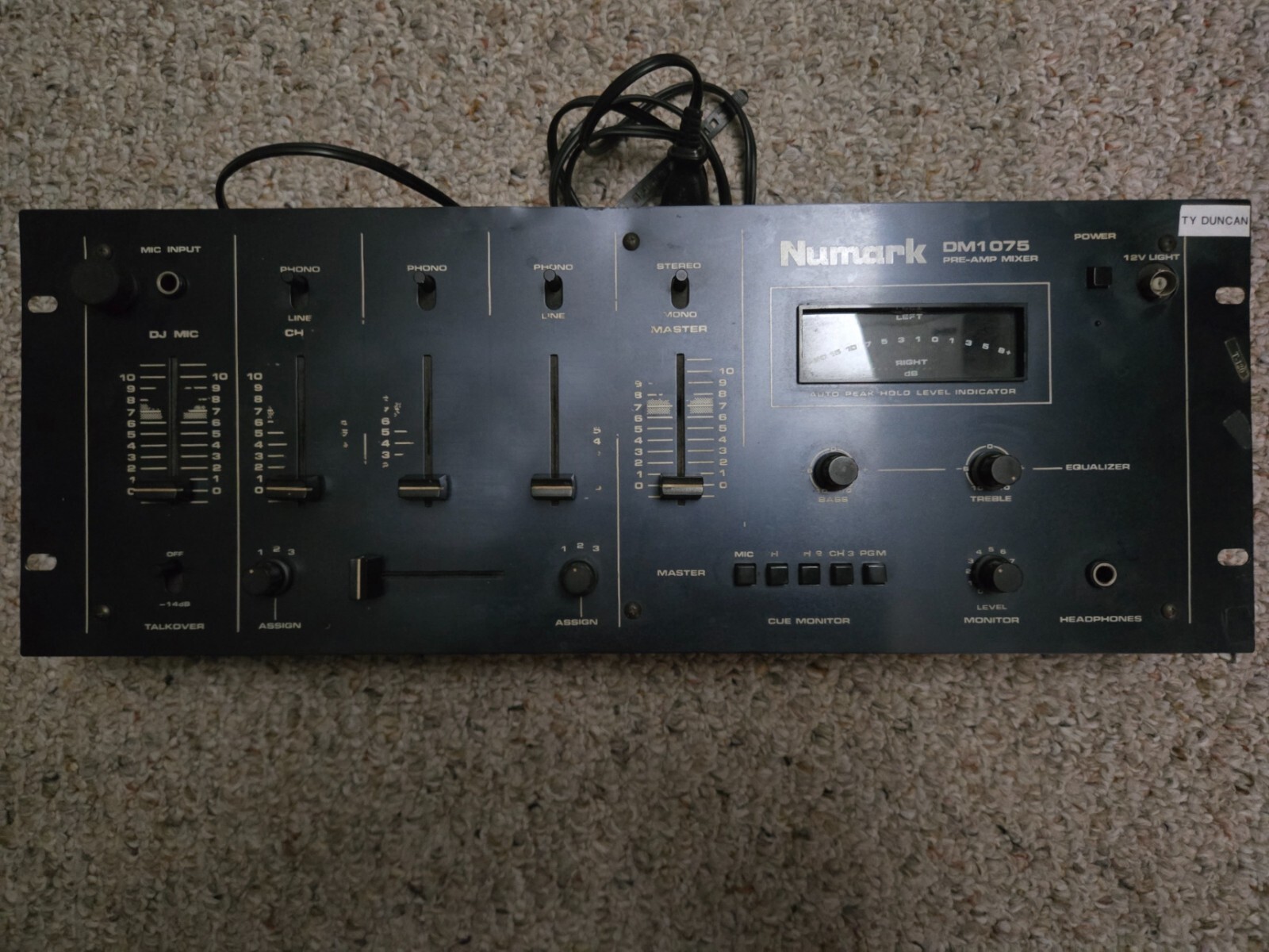 Vintage Numark DM1075 Pre-Amp Mixer