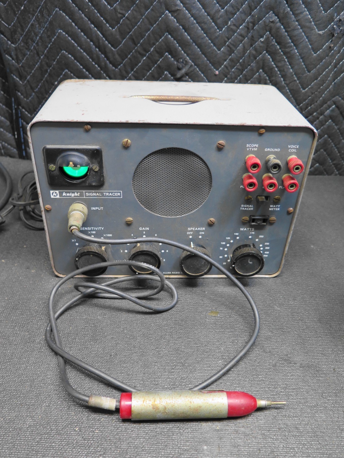 🍊 Vintage Knight Signal Tracer w/ Probe - Made in USA - ALLIED RADIO CHICAGO
