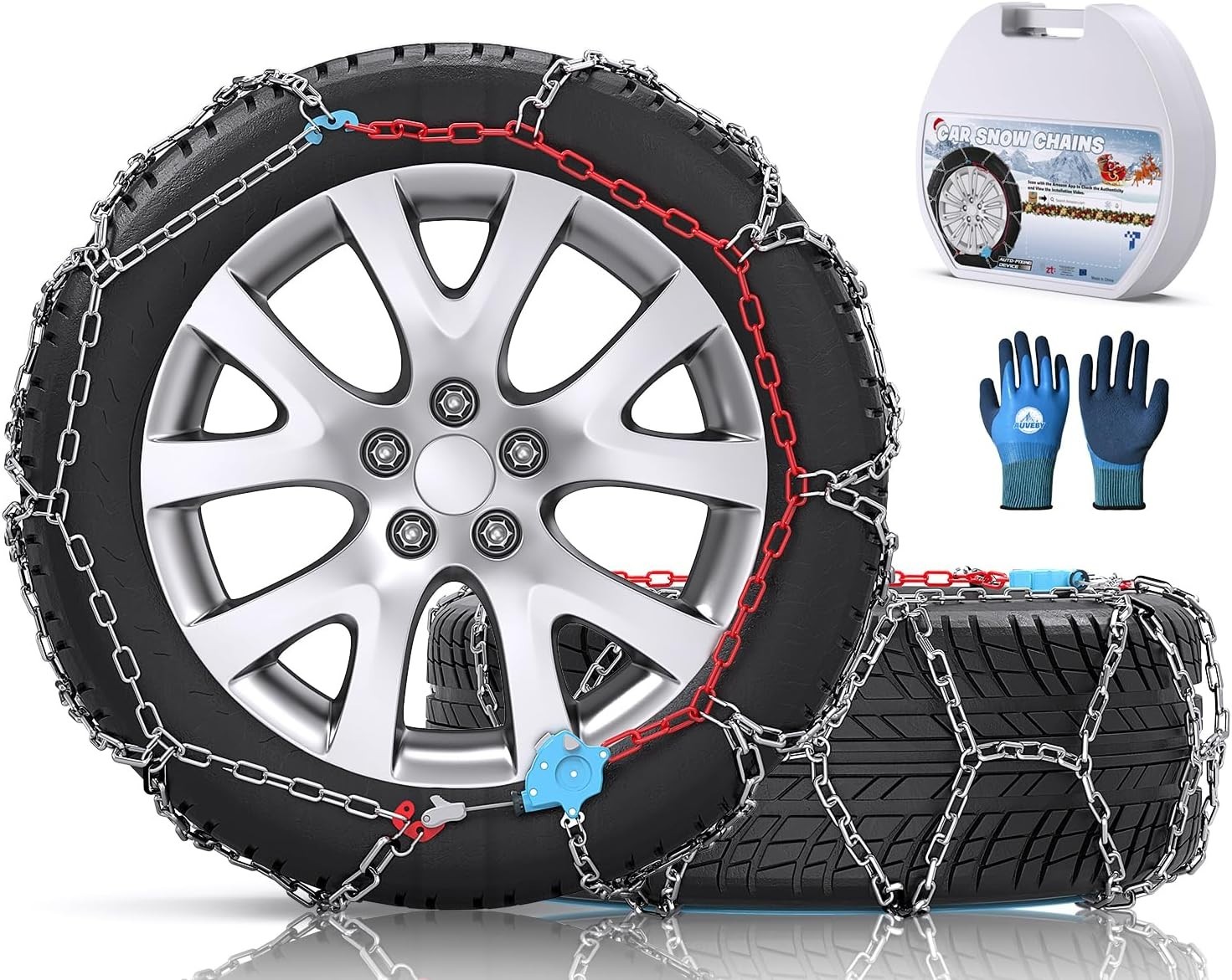 Snow-Chains Auto Fixing 1 Min Quick Fit Easy Installation XM-130