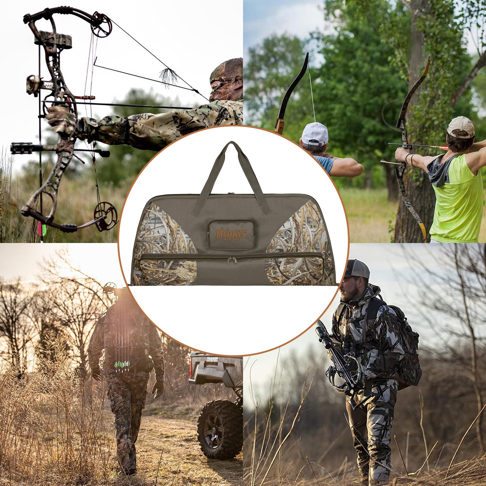Compound Bow Case, Camo Soft Bow Case with Thick Protective Foam Padding for ...