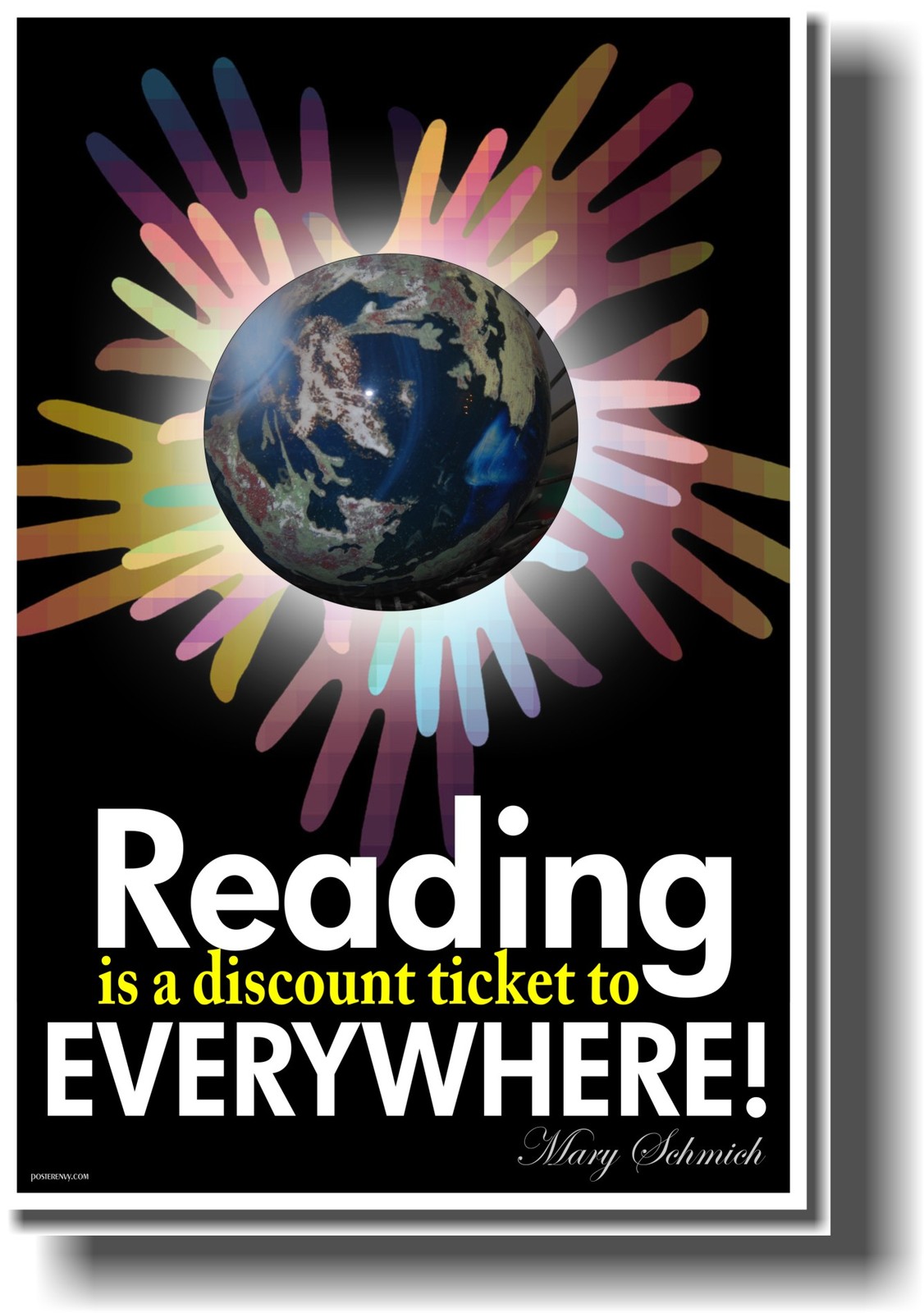 NEW Classroom POSTER - Reading is a Discount Ticket to Everywhere -Mary Schmich