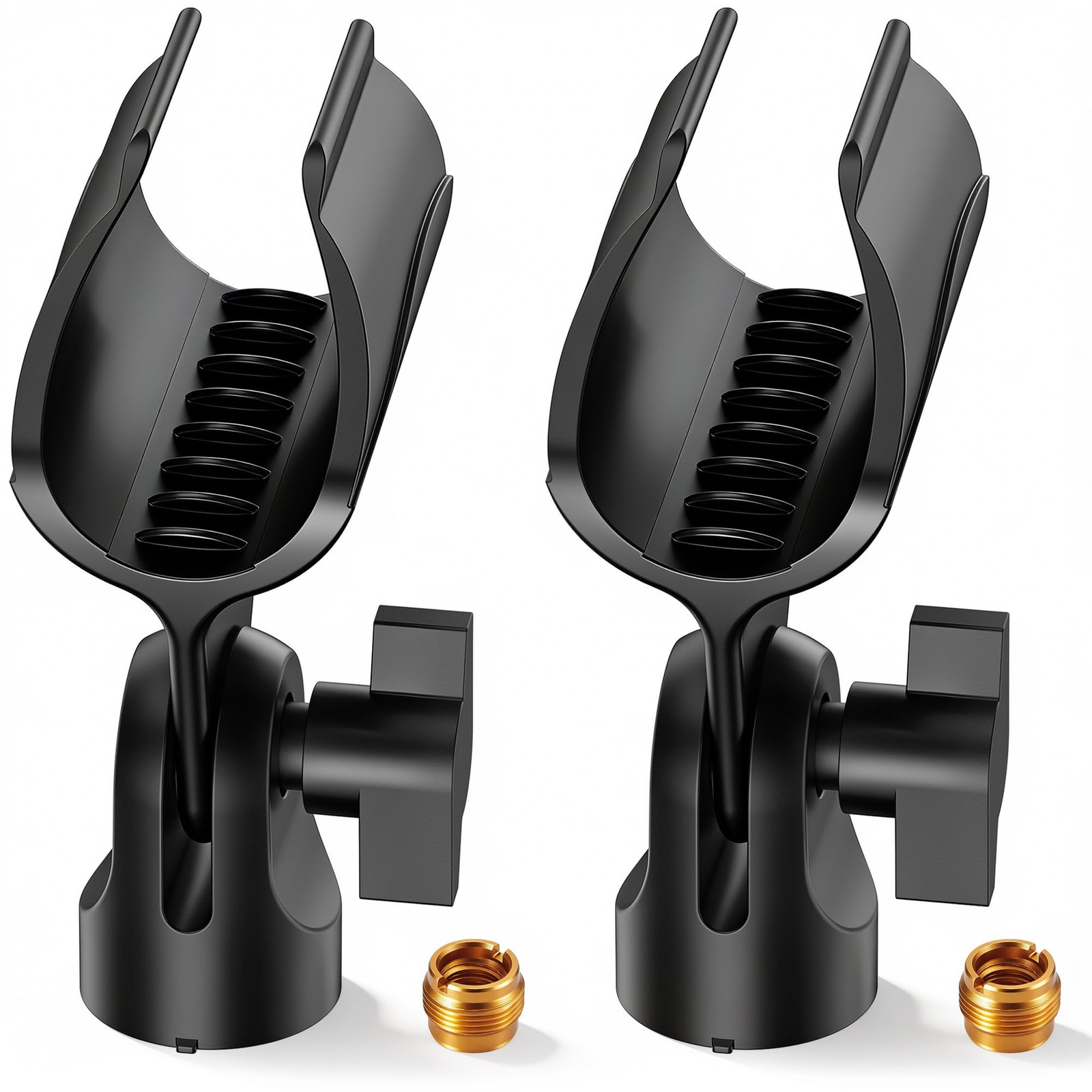 InnoGear Microphone Clip, Adjustable Mic Holder with 3/8" to 5/8" Black