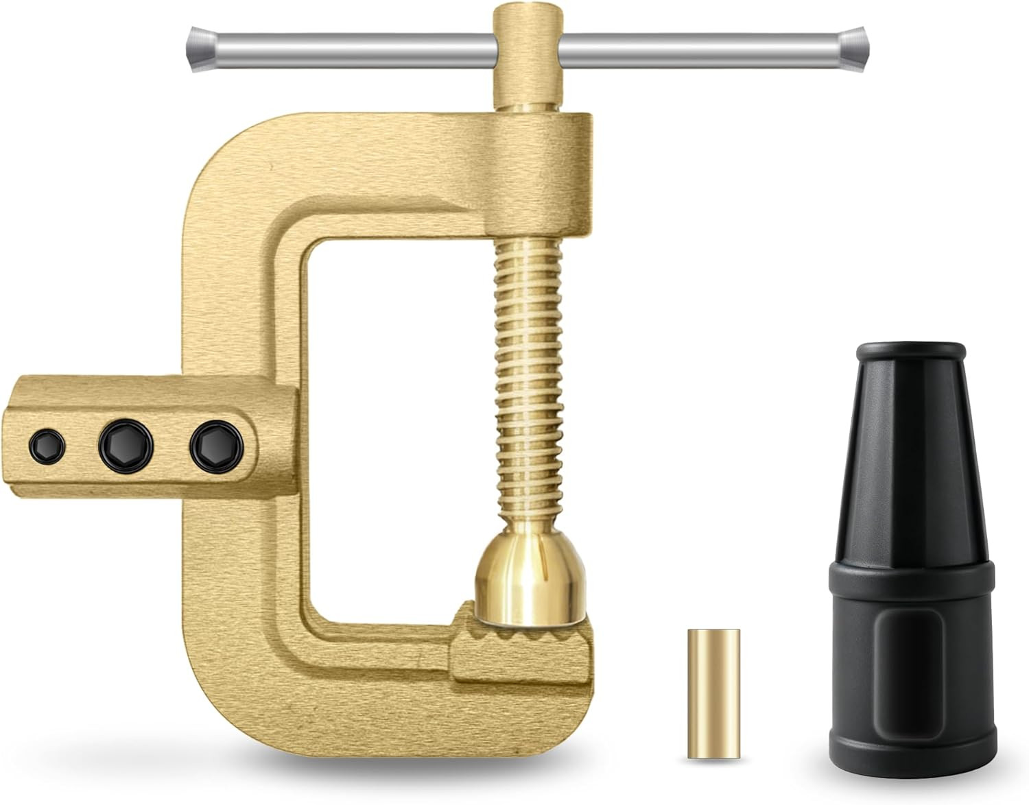 HITBOX Welding Ground Clamp, Solid Brass Heavy Duty Screw-Lock C-Style Earth Cla