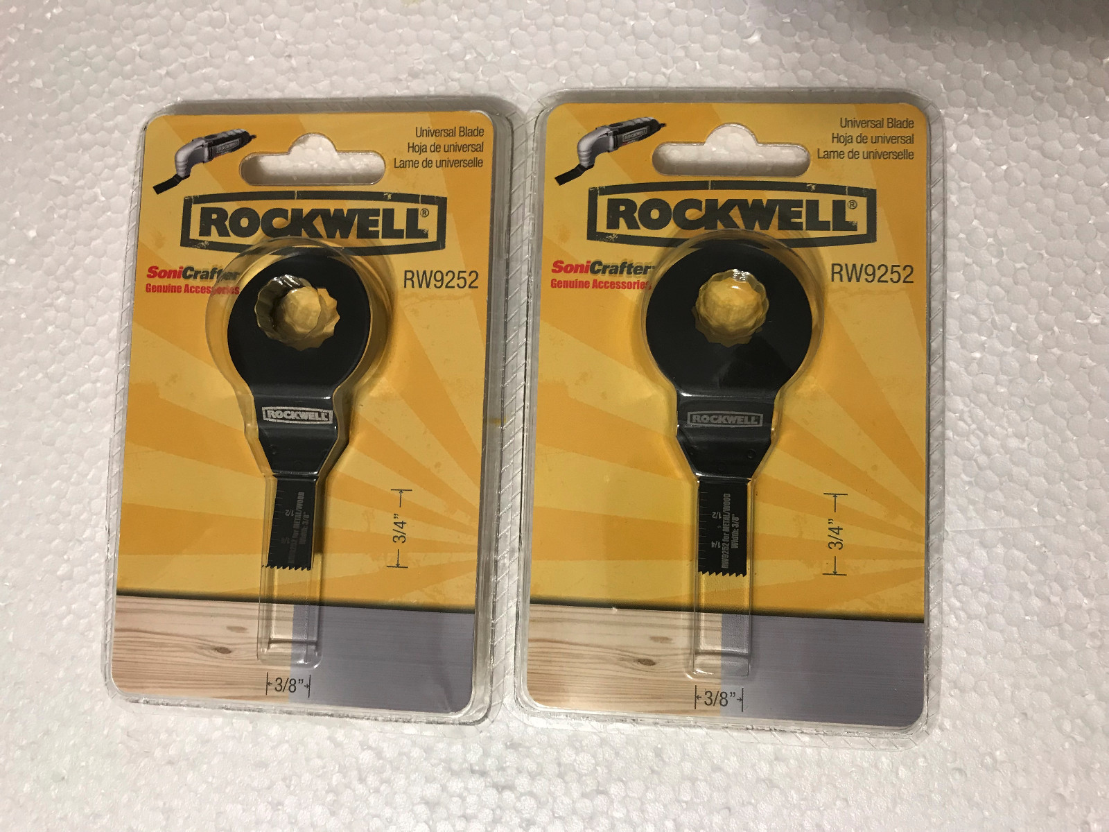 2 Rockwell RW9252 Sonicrafter 3/8" x 3/4 Universal End Cut Blade