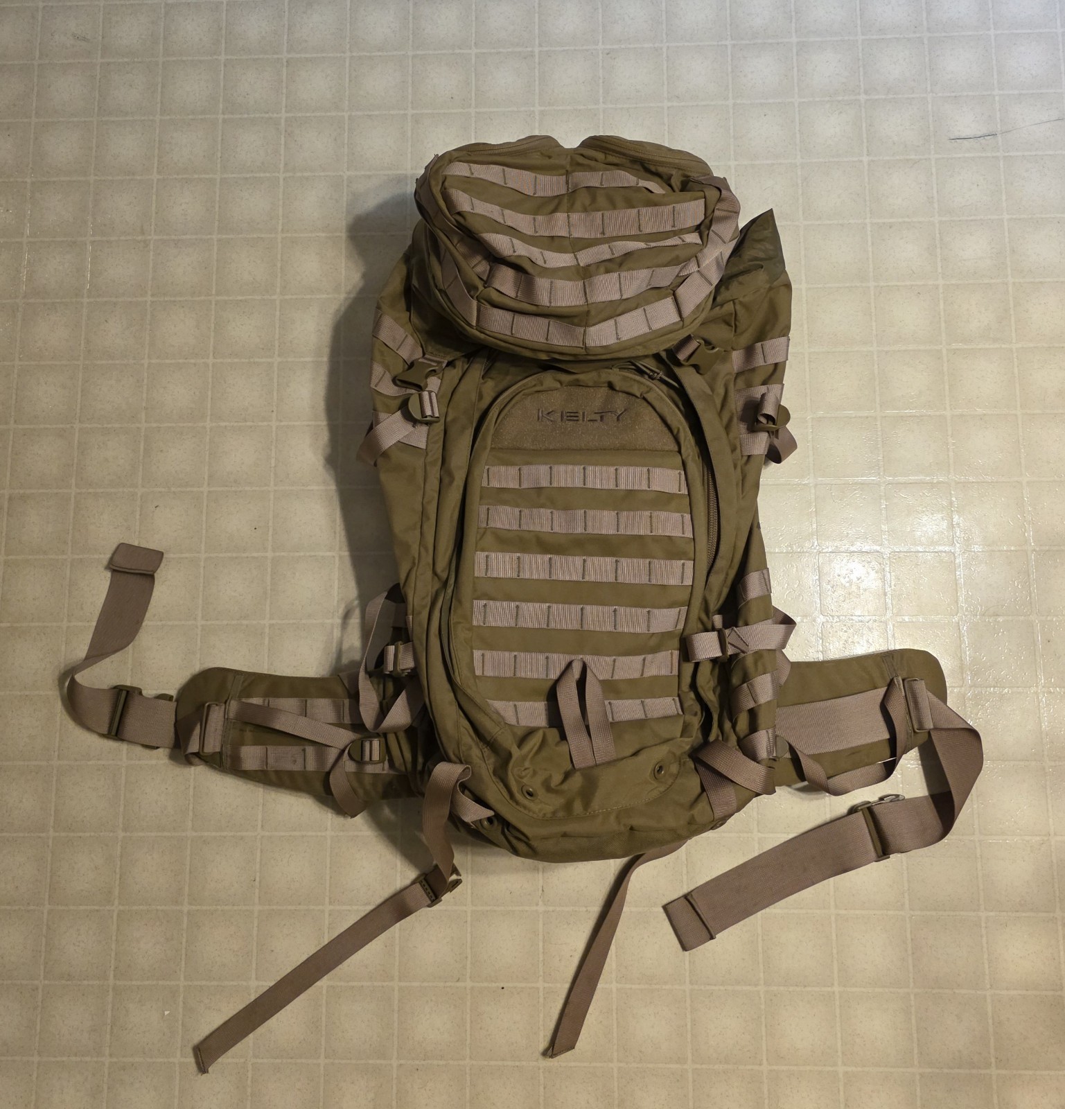 Kelty Falcon 4000 USMC SOCOM SOF Tactical Military Ruck MOLLE Backpack - coyote