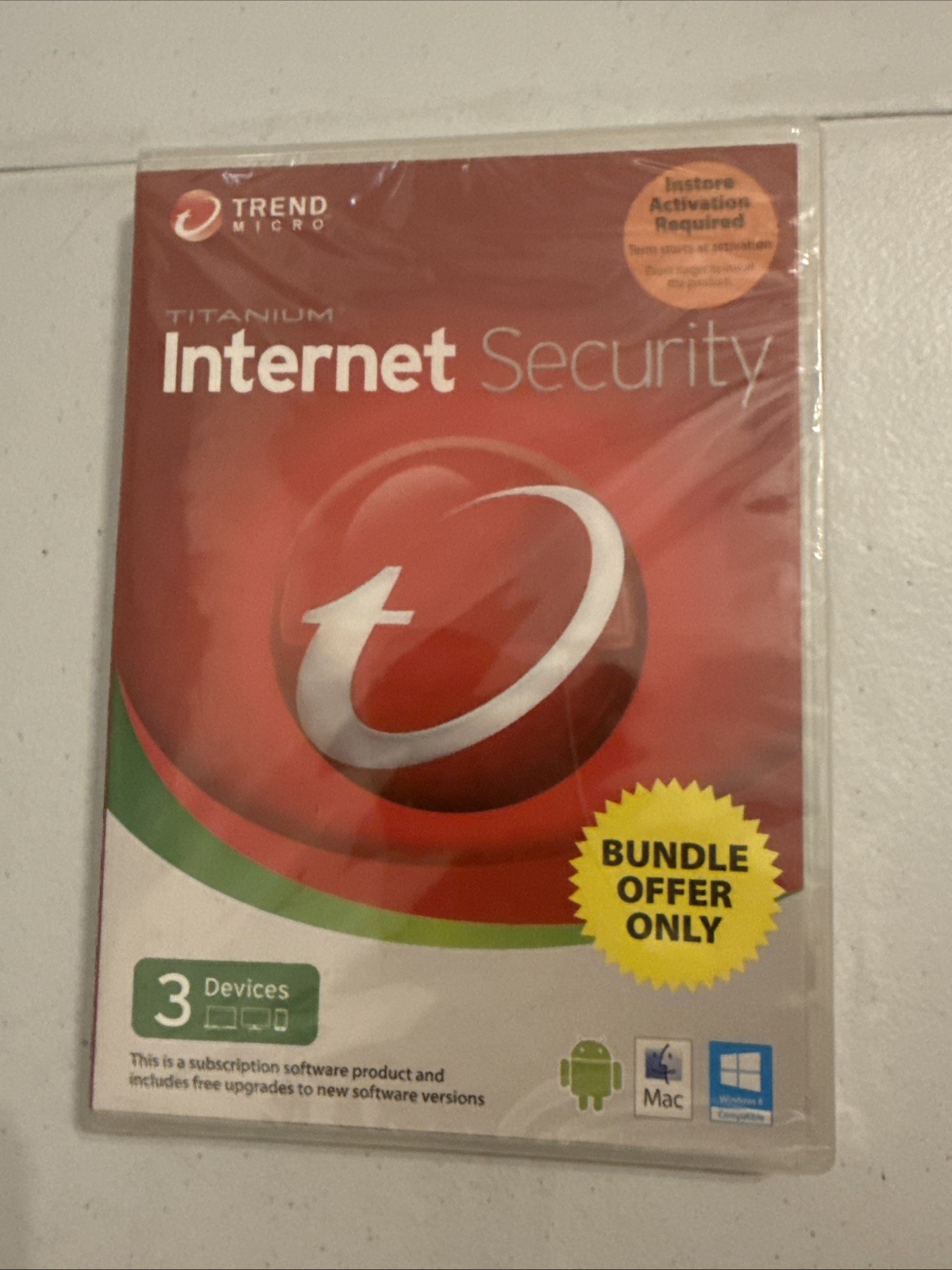 NEW/SEALED Trend Micro Titanium Internet Security 3 Devices (2013)