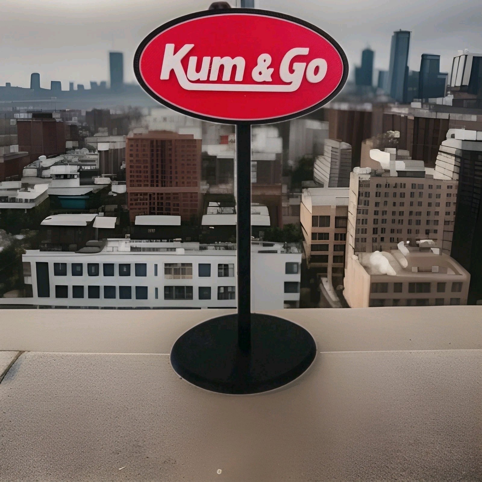 Kum & Go 6" Miniature Sign Diorama Fan Art Display Piece. Great Gift 🎁 Idea.