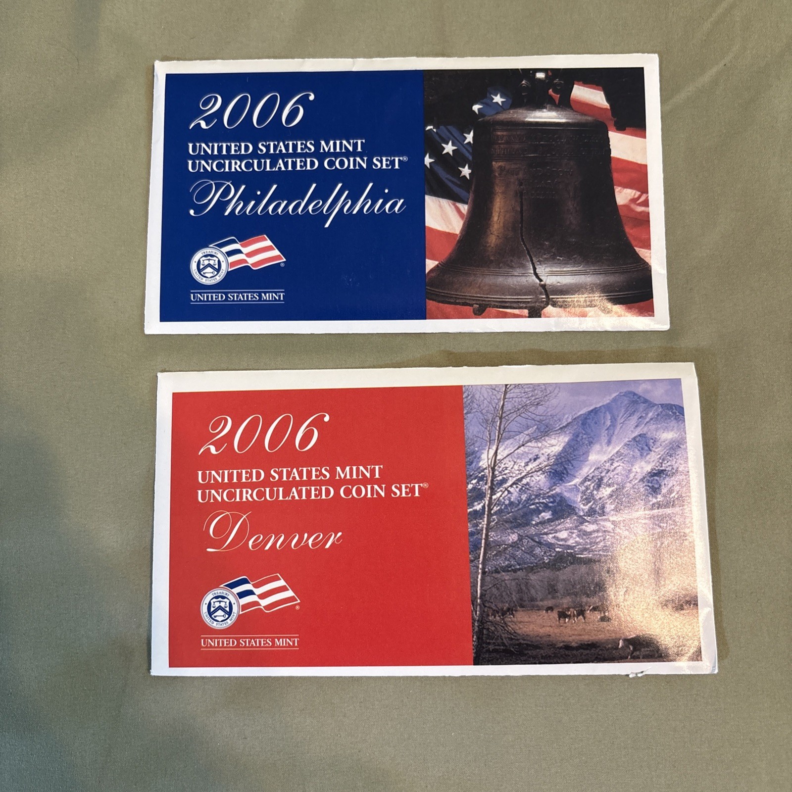 US Mint Denver & Philadelphia 2006 Uncirculated Coin Sets