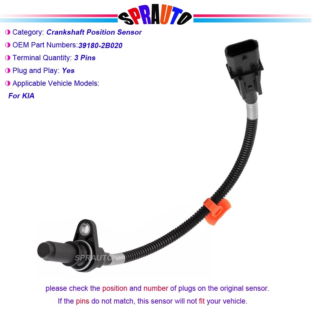 Crankshaft Position Sensor 39180-2B020 For Kia Rio 2012-2020 Soul 2013-2015