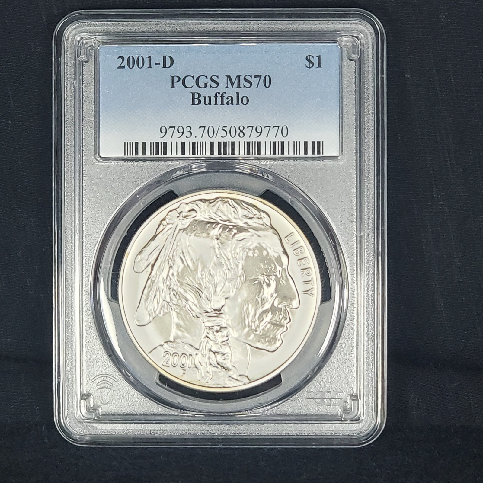 2001-D $1 Buffalo PCGS MS70 Silver Coin