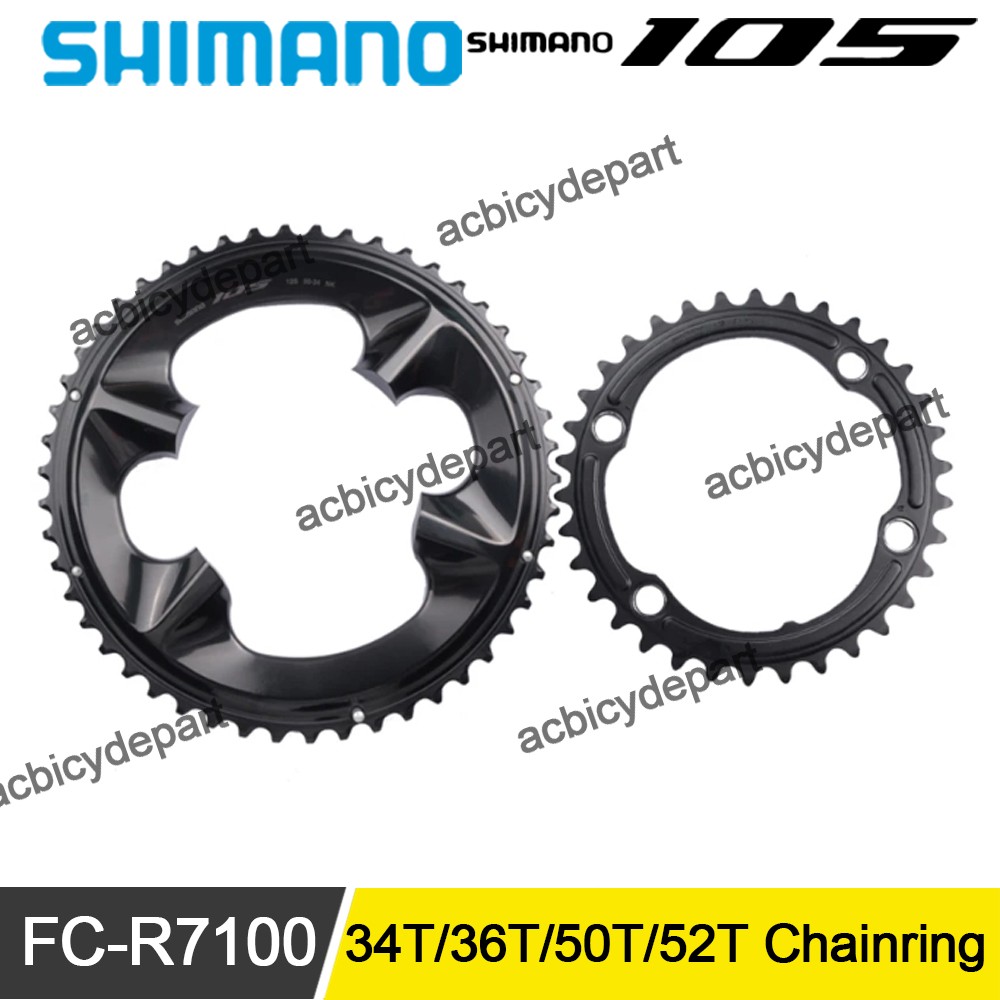 Shimano 105 R7100 Crankset 12 Speed 34T/36T/50T/52T Original Chainring 110mm BCD