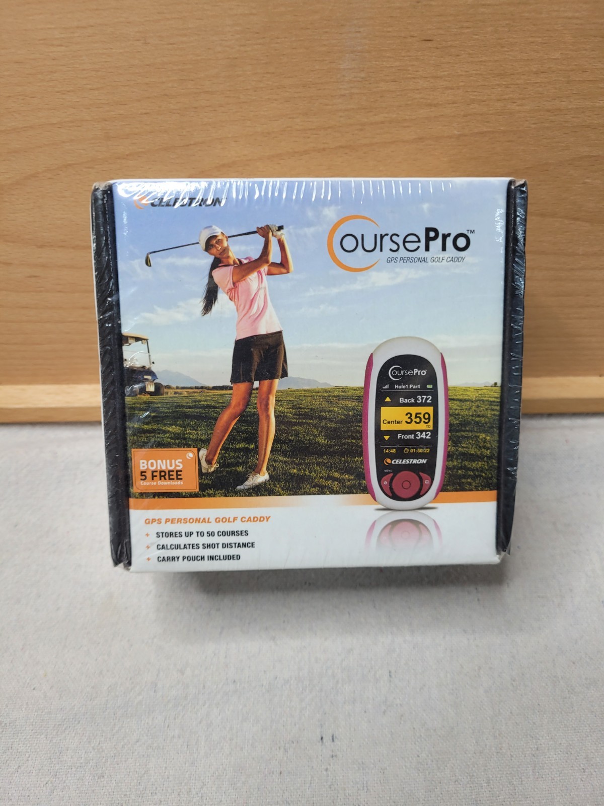 Celestron CoursePro GPS Golf Caddy – Mauve Pink, Model 44871 – New & Sealed