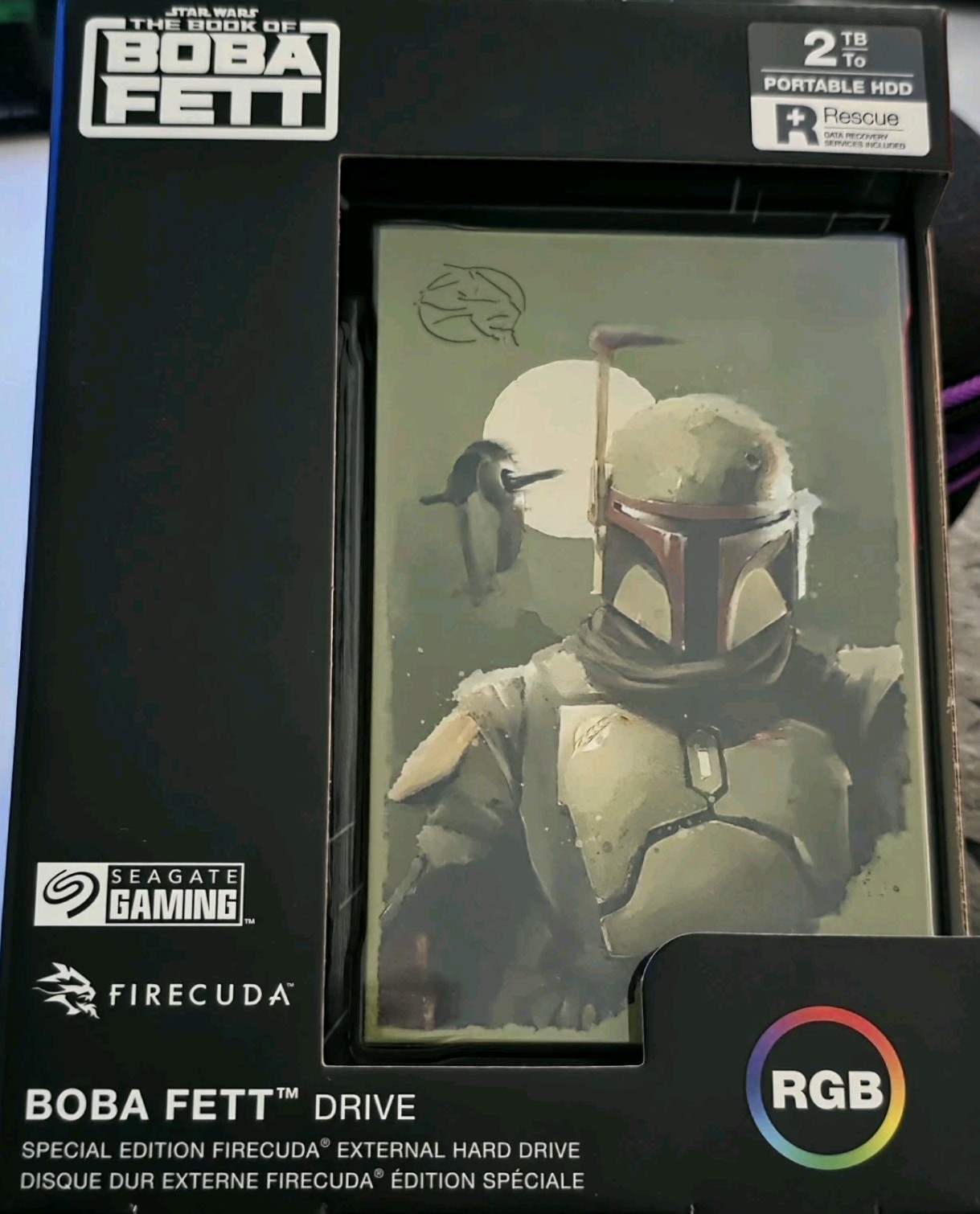 Seagate Boba Fett Drive SE FireCuda 2TB External USB 3.2 Gen 1 HD STKL2000406