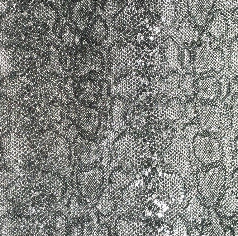 Leather Piece - Silver Snake Print - 8 1/2x11 - 1 Piece (E45)