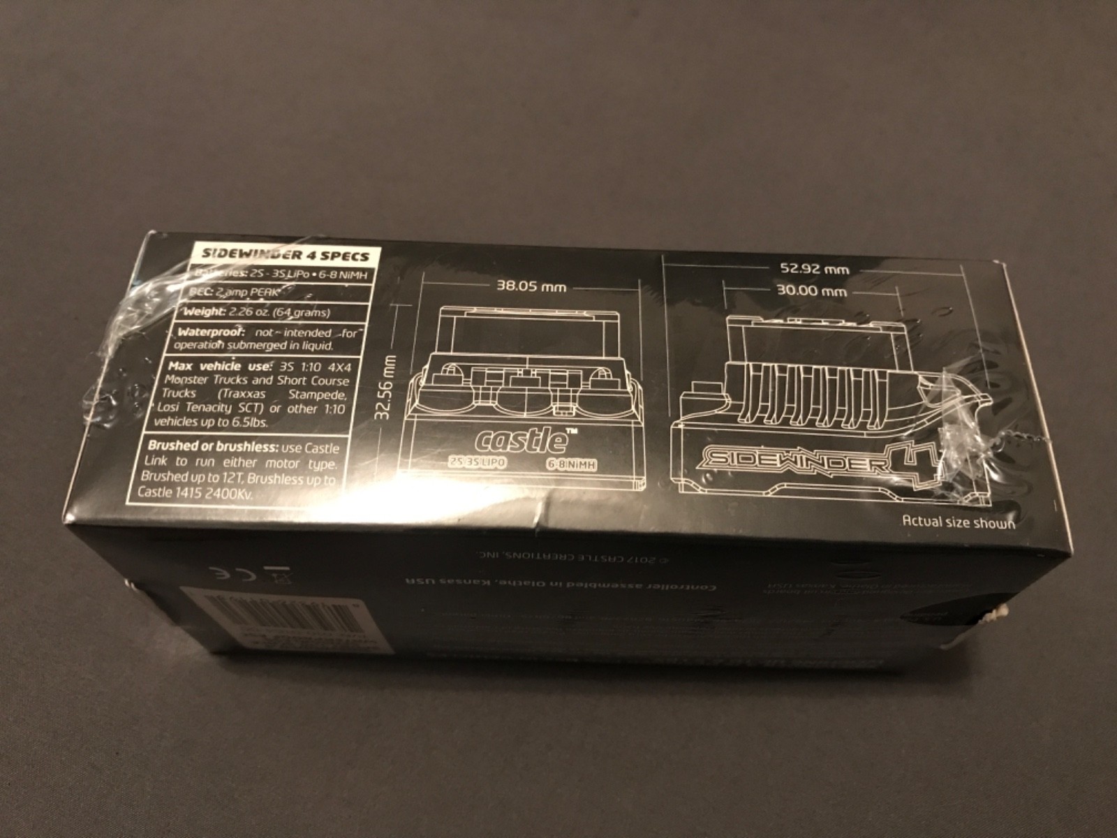 Castle Creations SW4 Sidewinder 4 WP Sensorless ESC / Speed Control Only