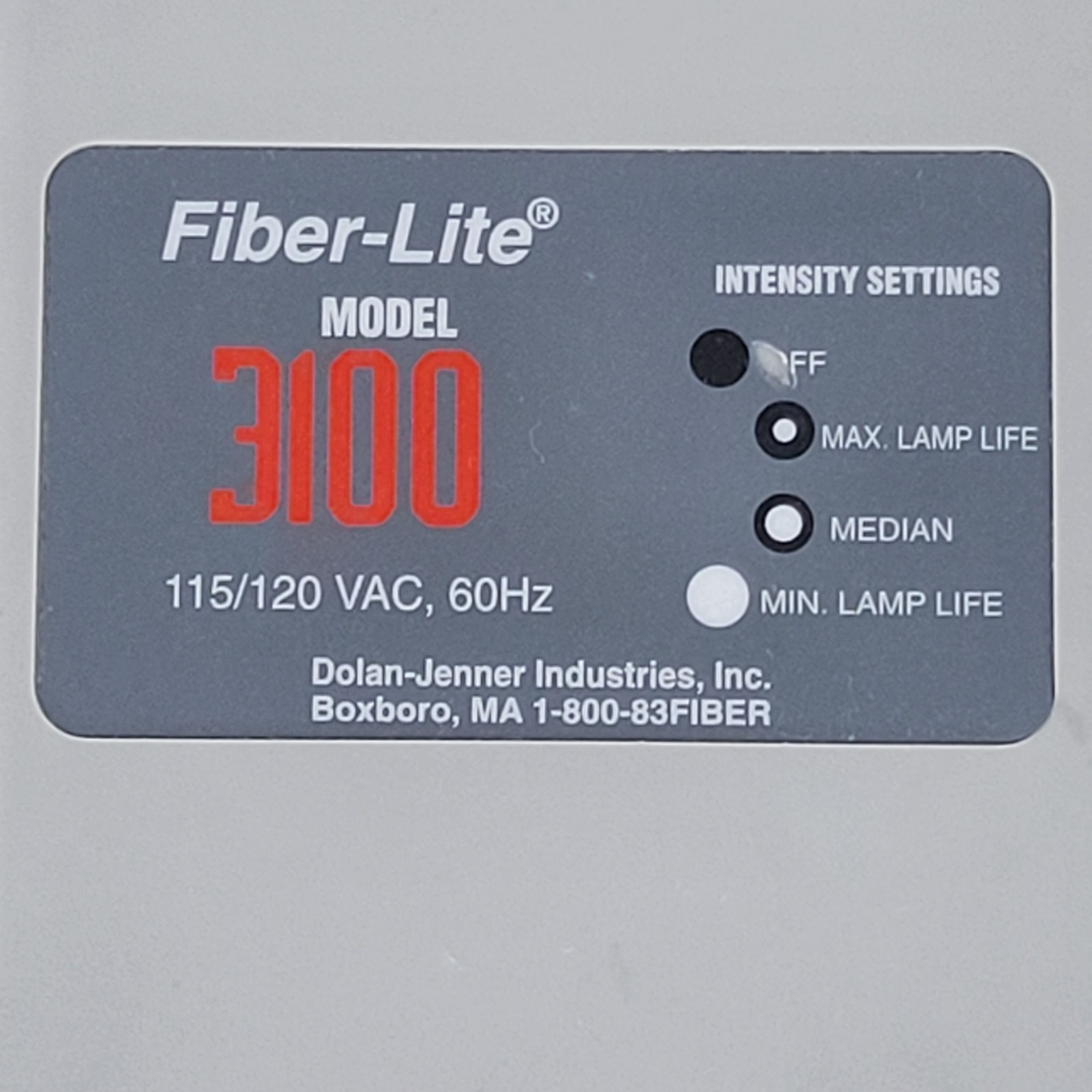 Dolan-Jenner Inc Fiber-Lite 3100 Illuminator 3-Mode Intensity Light Source