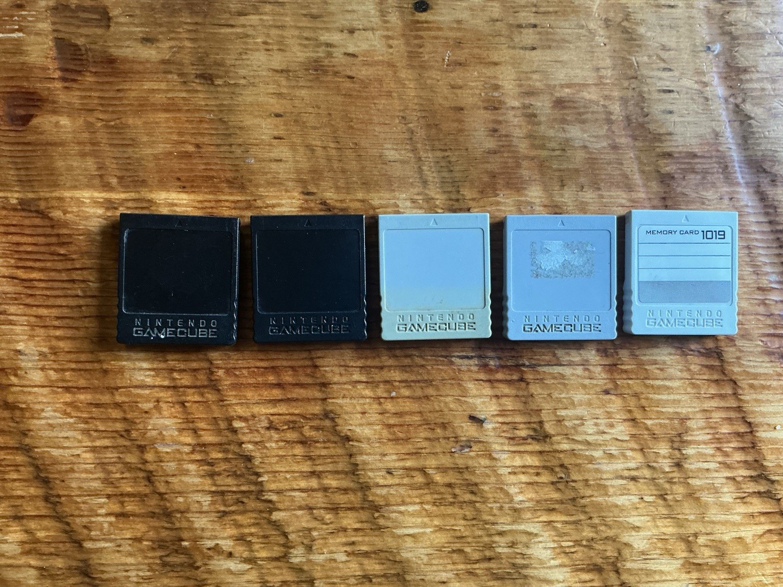 Official Nintendo GameCube Memory Card OEM Lot of 5 Black DOL-014, 003, 020