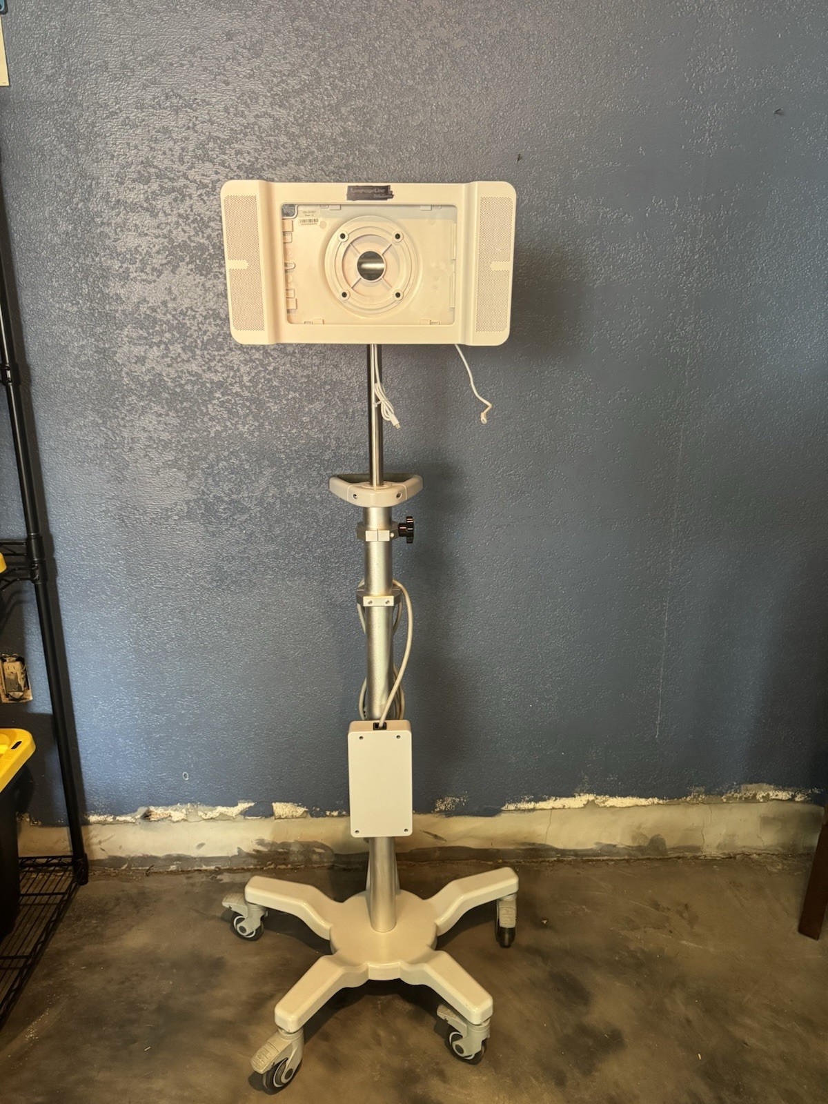 Medical Rolling Monitor Cart Stand w/ Speakers Adj Height – Local Pickup – As Is
