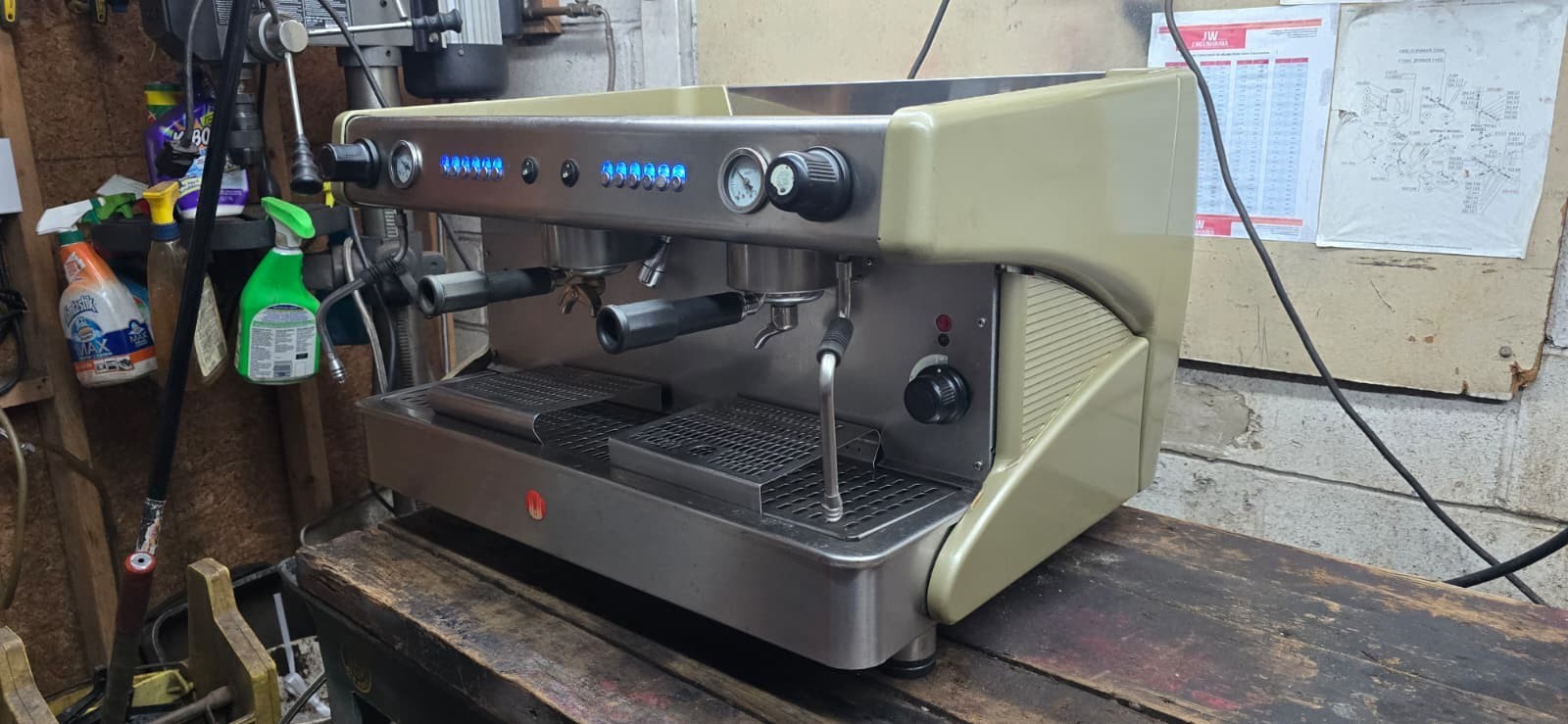 VFA 2 group Espresso Coffee Cappuccino Machine Programmable Auto Dose