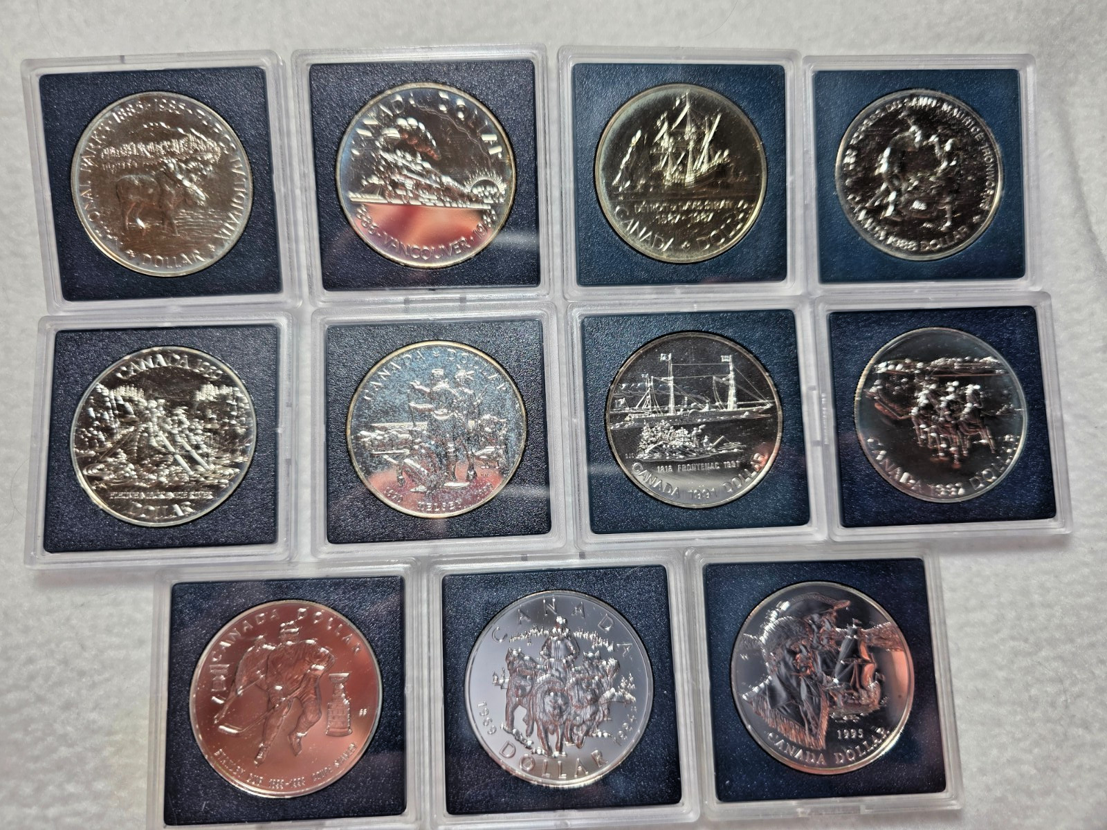 Royal Canadian Mint - Silver Dollar Set - 1985 - 1995 (11 Coins)