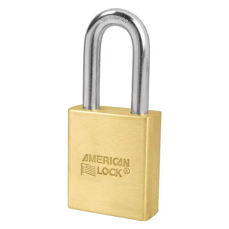American Lock A3901swo Padlock, Coreless, Long Shackle, Rectangular Brass Body,