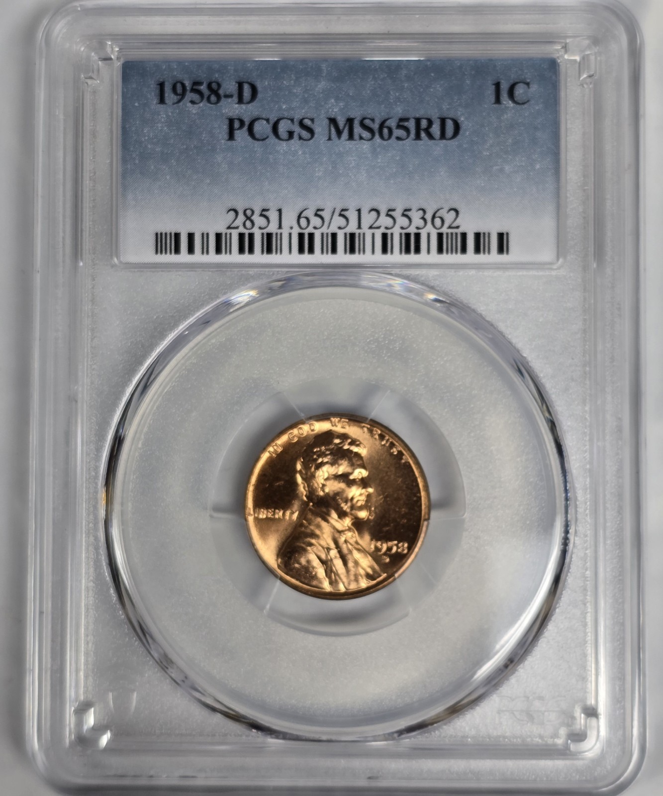 WHEAT PENNIES BU LOT 1958 D PCGS GRADED UNCIRCULATED MS64 RD 1C LINCOLN COIN