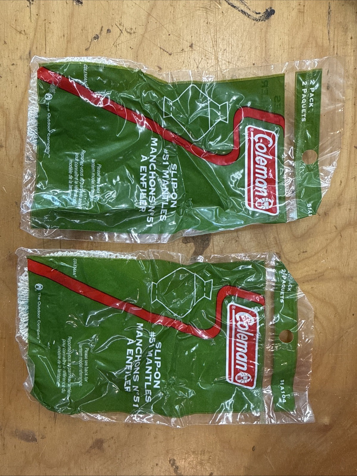 COLEMAN #51 LANTERN MANTLES BAYONET SLIP ON 2 - 2 PACKS 4 MANTLES TOTAL SEALED