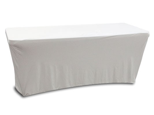 Odyssey Cases SPATBL6-WHT White 6' Banquet Tabel Slip Designer Screen Washable