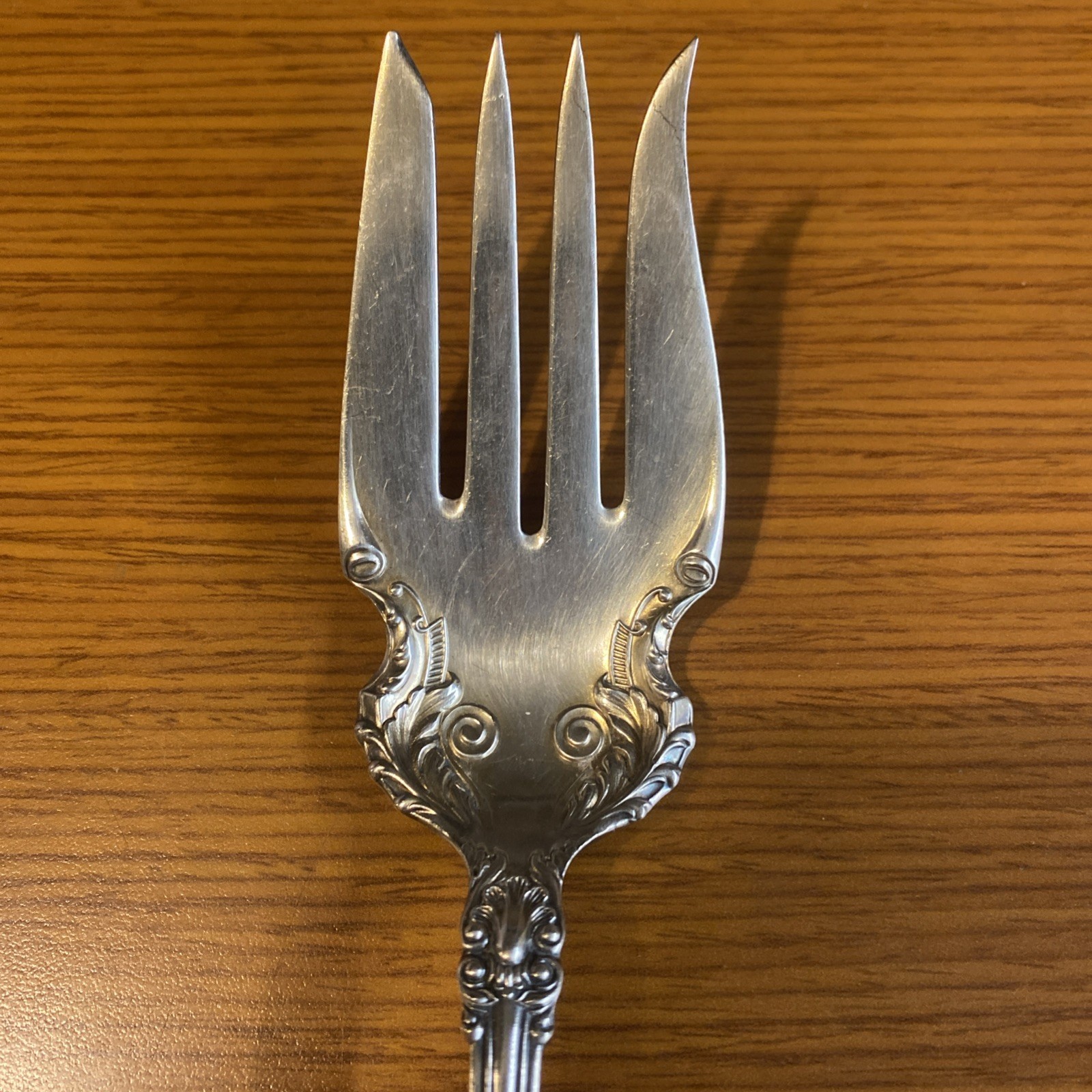CEDRIC Cold Meat Serving Fork Wm Rogers Eagle Star Silverplate 1906 VGUC