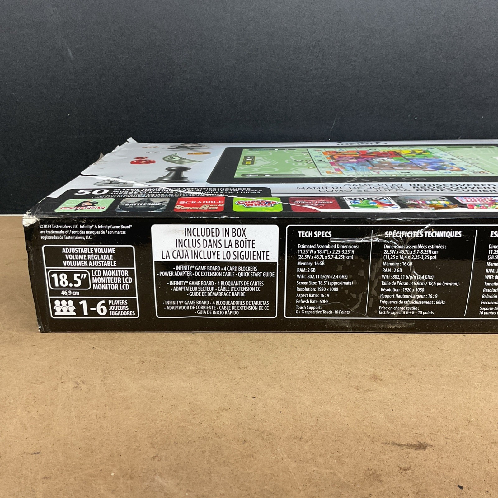 Arcade1Up Infinity Game Board 18.5in Touchscreen Multiplayer - OPEN BOX