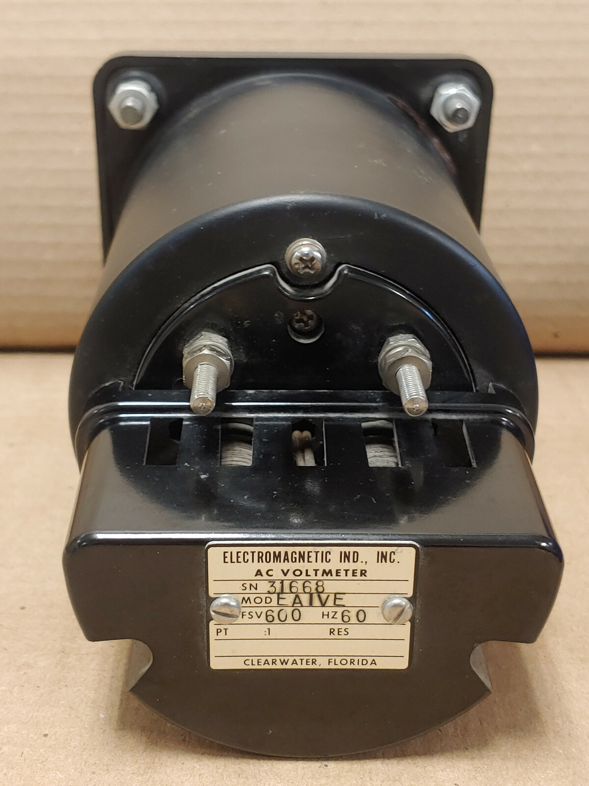 ELECTROMAGNETIC IND INC EA1VE VOLT METER 60HZ 600FSV