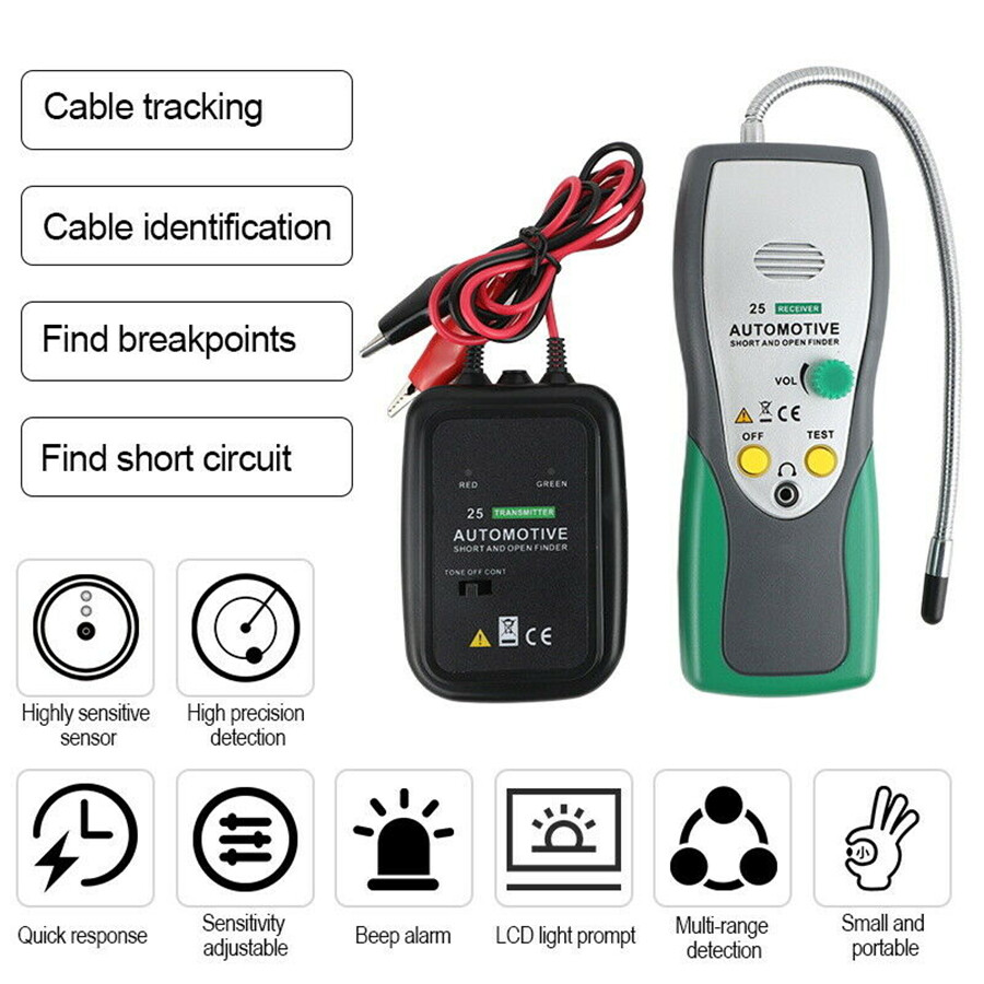 Car Cable Wire Short Open Finder Auto Circuits Tracer Circuit Checker Test Leads