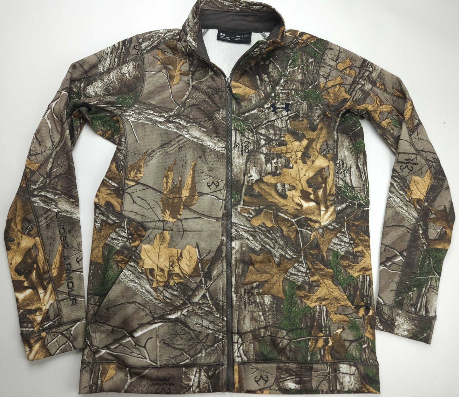 Small Under Armour Threadborne Realtree XTRA Camo Shell Jacket Men's Full Zip