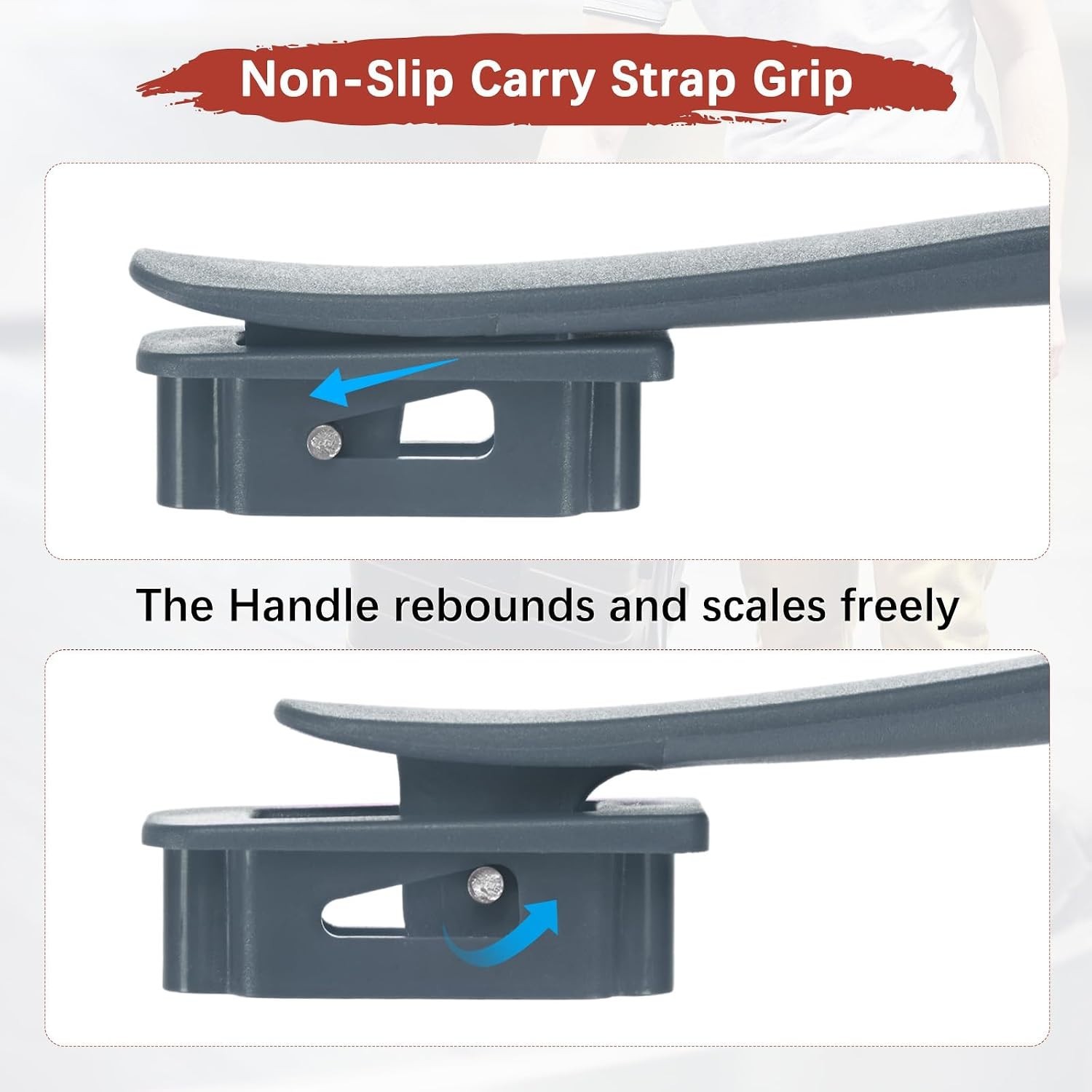 Luggage Replacement Handle [2PCS] -Plastic Handle Grip Carry Strap with Screw...