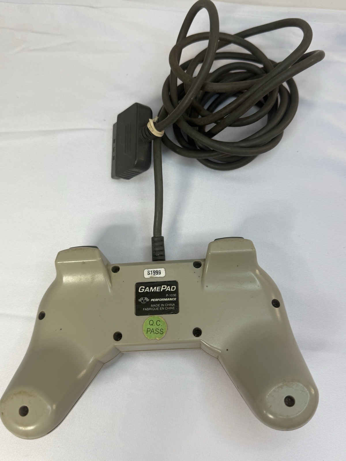 GamePad Performan PS1 PlayStation 1 Controller Gray Turbo Set P-103E