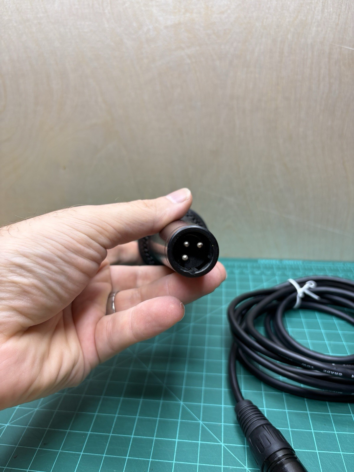 Leader DM-1800 Dynamic Microphone with High Grade XLR Cable / Tested & Working