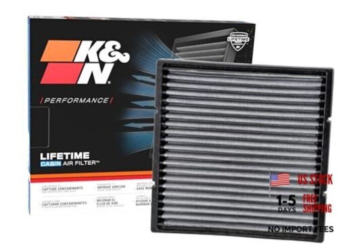 LIFETIME Cabin Air Filter: Premium, Washable, Clean Air for 8.3" x 8.4" x 0.6"