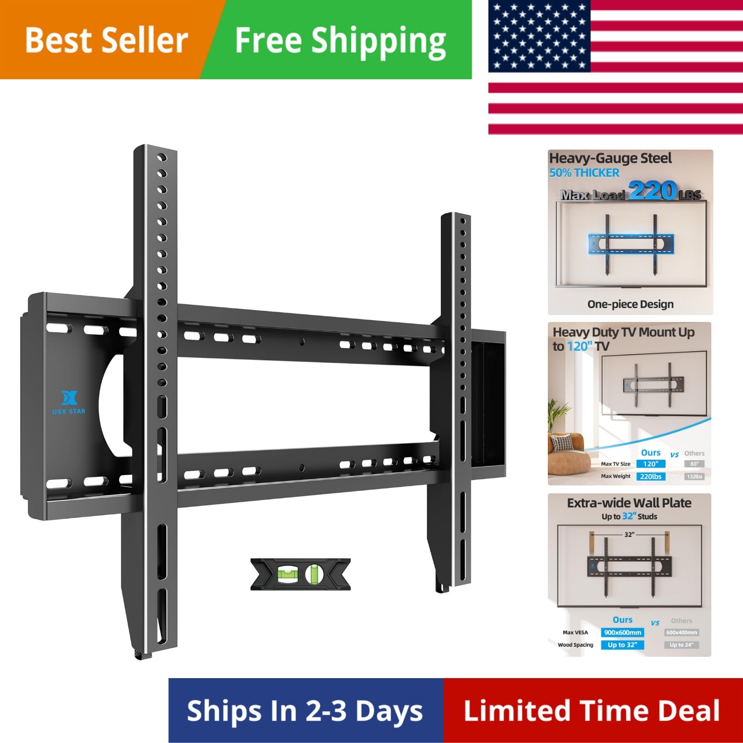 85 86 98 100 inch Heavy Duty TV Wall Mount for 55-120 inch Large TVs up to 22...