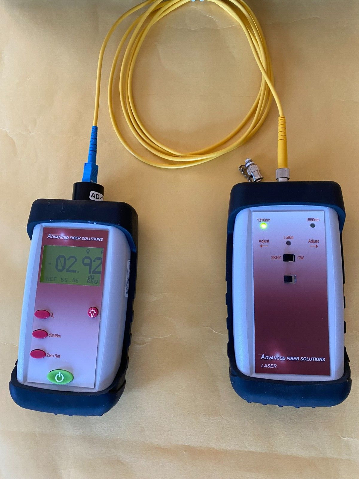 ADVANCED FIBER SOLUTIONS Single Mode Fiber Tester Meter 1310nm / 1550nm FTK51SM