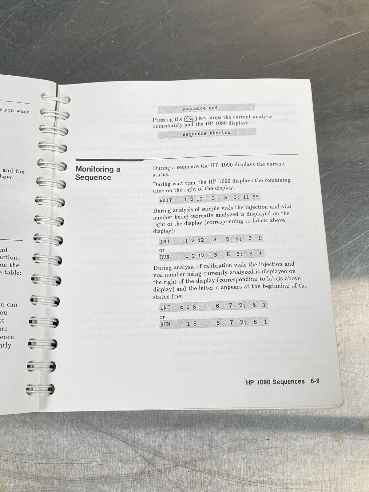 Hewlett Packard HP 1090 Liquid Chromatographs - Users Guide / Manual