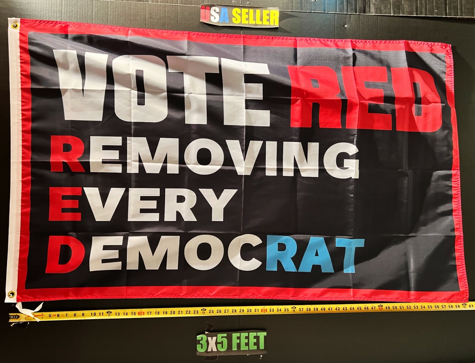 Donald Trump Flag FREE USA SHIP Vote Red Republican B RED Desantis USA Sign 3x5'