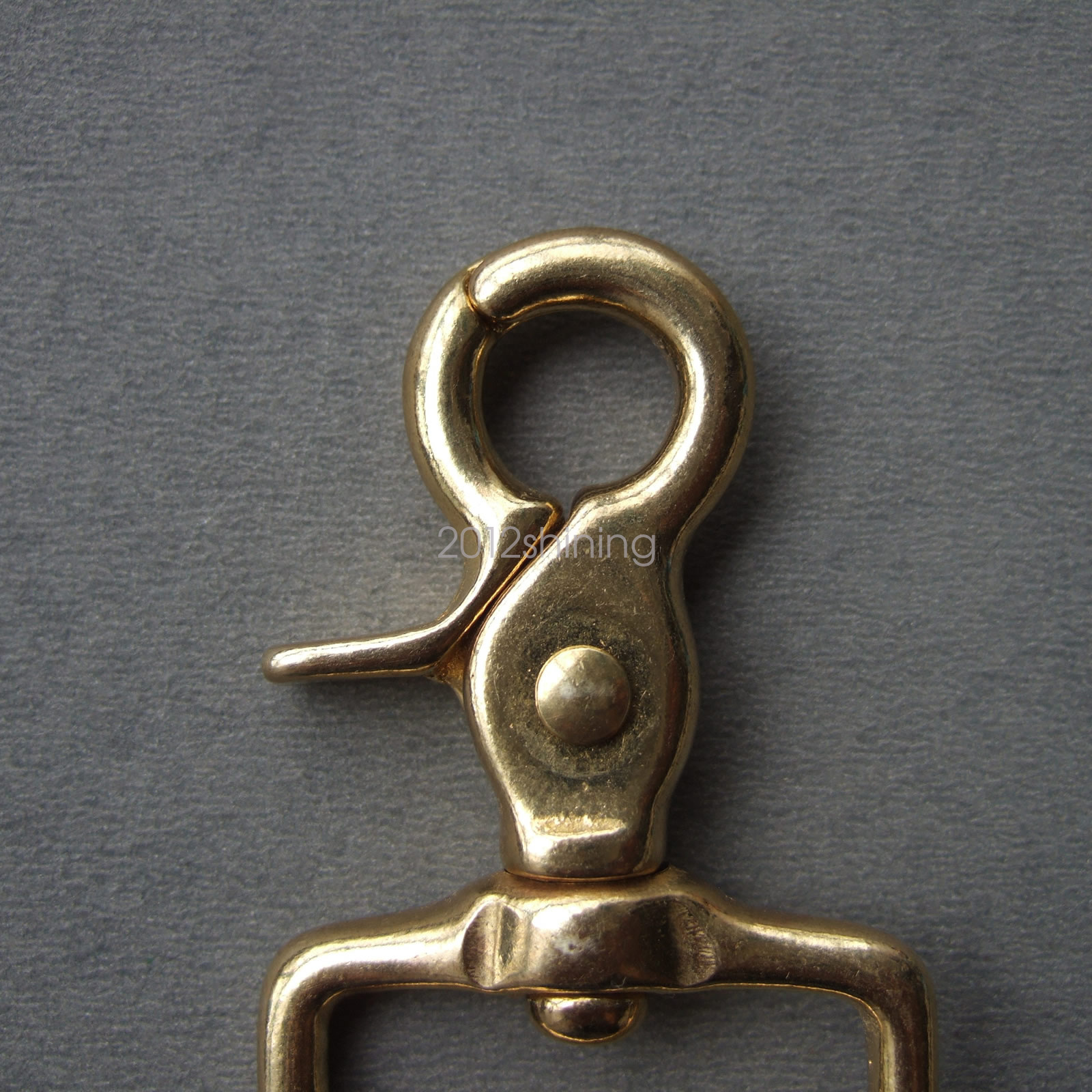 Heavy Duty SOLID BRASS TRIGGER SNAP SWIVEL SQUARE EYE 1-9/32"