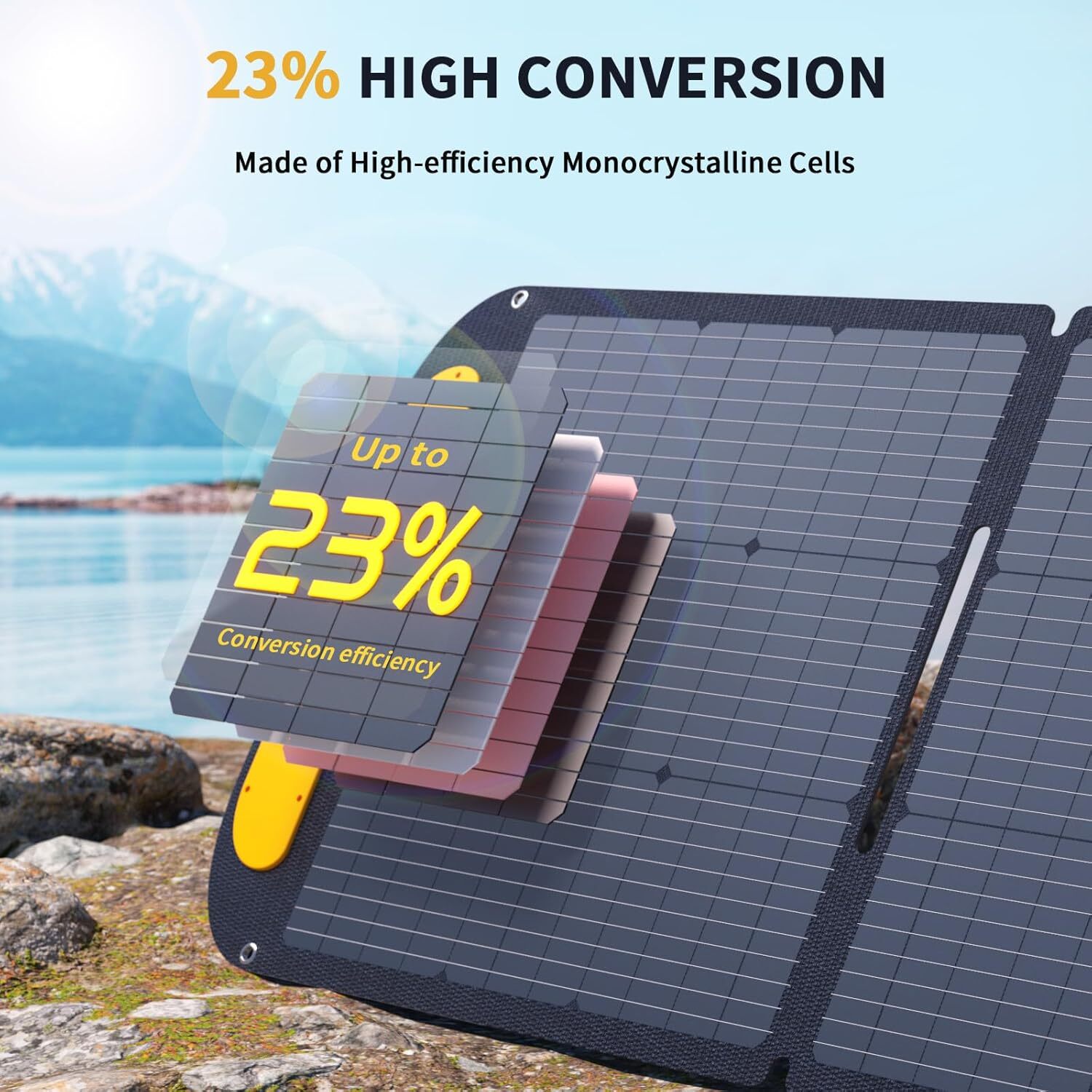 VTOMAN VS200 Portable Solar Panel 200W 19V, 23% Efficiency Foldable Solar Panel